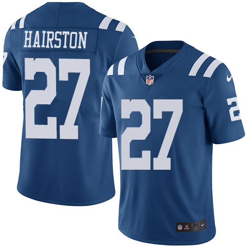 Indianapolis Colts #27 Limited Nate Hairston Royal Blue Nike NFL Youth Rush Vapor Untouchable Jersey